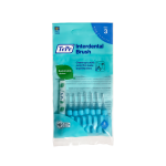 TEPE tarpdančių šepetėliai, 0,6 mm, mėlyna spalva, 8 vnt.