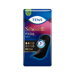 TENA paketai SILHOUETTE NOIR MINI, juoda spalva, 18 vnt.