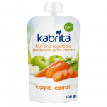 KABRITA obuolių-morkų tyrelė su ožkos pieno grietinėle, nuo 6 mėn., 100 g