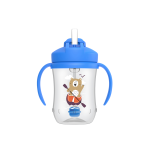 DR. BROWN'S gertuvė su šiaudeliu ir svareliu, 270 ml + valymo šepetėlis, nuo 6 mėn., 1 vnt.+Šepetėlis