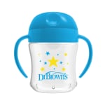 DR. BROWN'S mokomoji gertuvė su rankenėlėmis, mėlyna spalva, 6 + mėn., 1 vnt., 180 ml