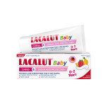 LACALUT vaikiška dantų pasta BABY, 0–2 m., aviečių ir bananų skonio, 55 ml