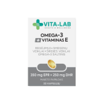 VITA-LAB Omega-3 + Vitaminas E, 30 kapsulių
