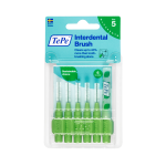 TEPE tarpdančių šepetėliai, žalia spalva, 0,8 mm, 6 vnt.