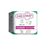 LADY ANION dieniniai paketai su anijonų juostele DUO PACK, LT-EKO-001, 20 vnt.