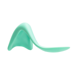 BABOO lenktas mokomasis šaukštelis, nuo 9 mėn., žalia, 1 vnt.