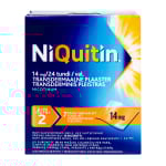 NIQUITIN, 14mg/24 val., transderminis pleistras, N7