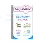 LADY ANION kasdieniai įklotai su anijonų juostele DUO PACK, 48 vnt.