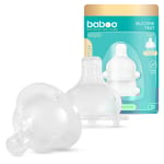 BABOO® antikolinis silikoninis žindukas, greitos tėkmės, 2 vnt, 6+ mėn, 2 vnt.