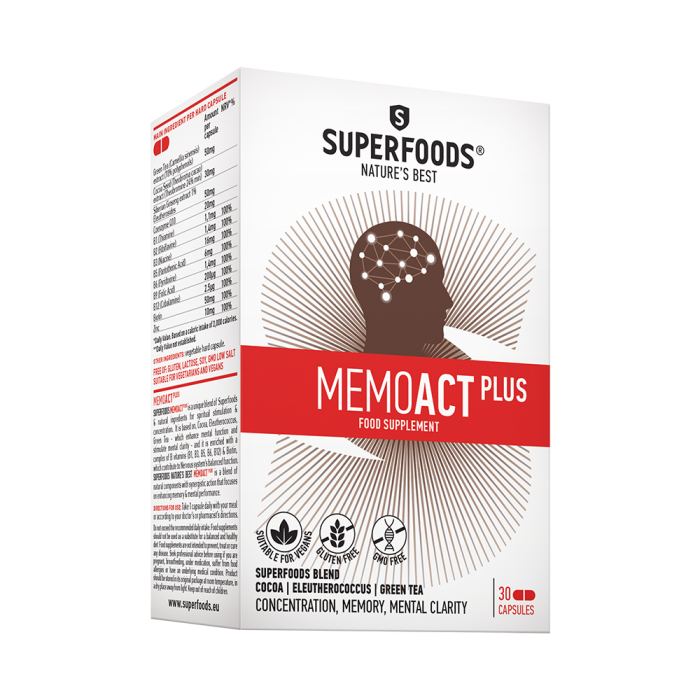 SUPERFOODS MEMOACT PLUS, 30 kapsulių eurovaistine.lt