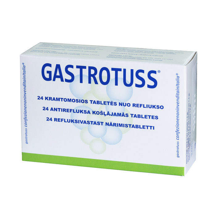 GASTROTUSS tabletės nuo refliukso, 24 kramtomosios tabletės ...