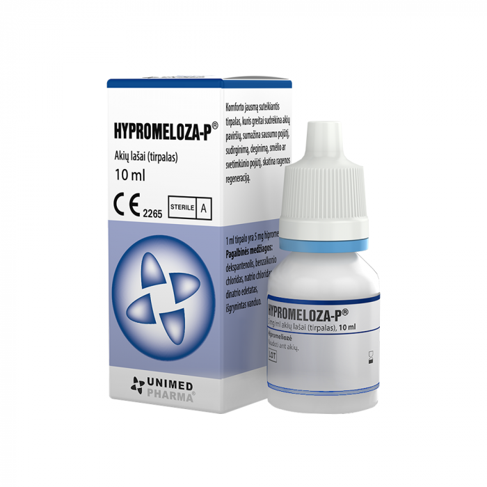 HYPROMELOZA-P UNIMED PHAMRA akių lašai 0,5 %, 10 ml | eurovaistine.lt