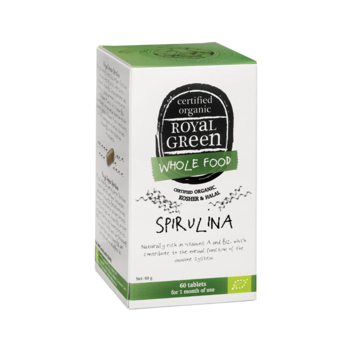 ROYAL GREEN BIO SPIRULINA 1000 MG, LTEKO001, 60 tablečių