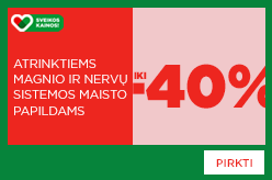 Atrinktiems nervų sistemos ir magnio maisto papildams iki -40%