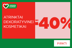 Atrinktai dekoratyvinei kosmetikai iki -40%