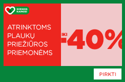 Atrinktoms plaukų priežiūros priemonėms iki -40%
