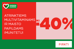 Atrinktiems multivitaminams ir maisto papildams imunitetui iki -40%